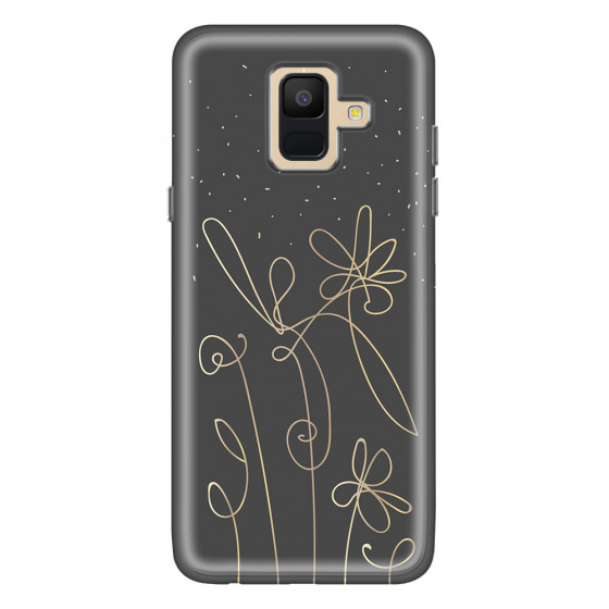 SAMSUNG - Galaxy A6 2018 - Soft Clear Case - Midnight Flowers