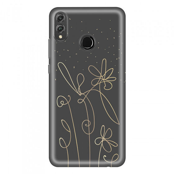 HONOR - Honor 8X - Soft Clear Case - Midnight Flowers