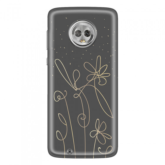 MOTOROLA by LENOVO - Moto G6 - Soft Clear Case - Midnight Flowers