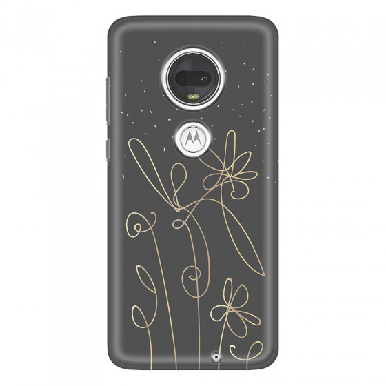 MOTOROLA by LENOVO - Moto G7 - Soft Clear Case - Midnight Flowers