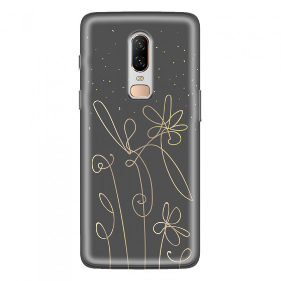 ONEPLUS - OnePlus 6 - Soft Clear Case - Midnight Flowers