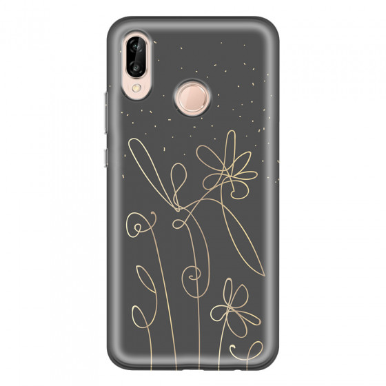 HUAWEI - P20 Lite - Soft Clear Case - Midnight Flowers