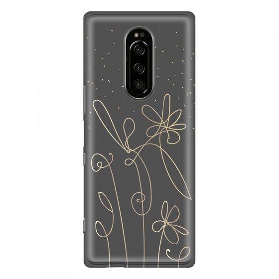 SONY - Sony Xperia 1 - Soft Clear Case - Midnight Flowers