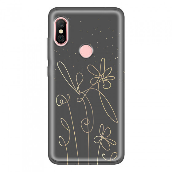 XIAOMI - Redmi Note 6 Pro - Soft Clear Case - Midnight Flowers