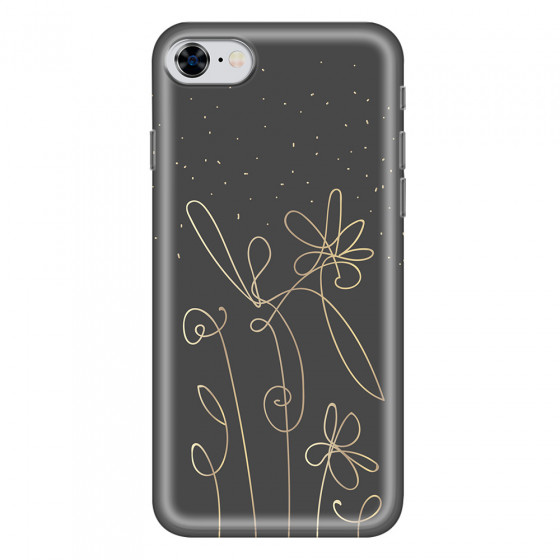 APPLE - iPhone 8 - Soft Clear Case - Midnight Flowers