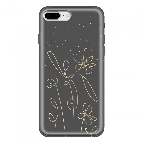 APPLE - iPhone 8 Plus - Soft Clear Case - Midnight Flowers