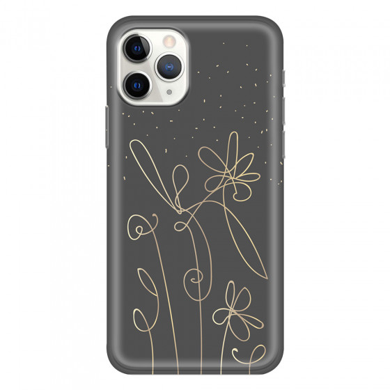 APPLE - iPhone 11 Pro Max - Soft Clear Case - Midnight Flowers