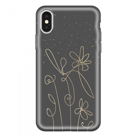 APPLE - iPhone X - Soft Clear Case - Midnight Flowers