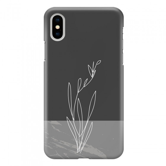 APPLE - iPhone XS Max - 3D Snap Case - Dark Grey Marble Flower