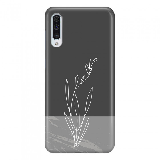SAMSUNG - Galaxy A50 - 3D Snap Case - Dark Grey Marble Flower