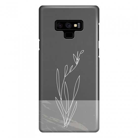 SAMSUNG - Galaxy Note 9 - 3D Snap Case - Dark Grey Marble Flower