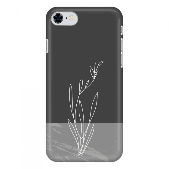 APPLE - iPhone 8 - 3D Snap Case - Dark Grey Marble Flower
