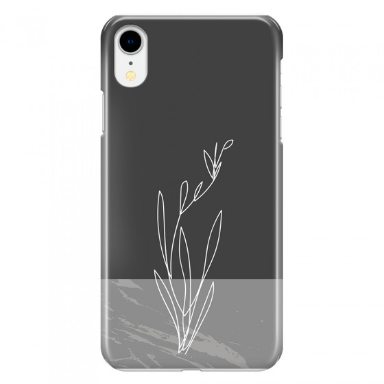 APPLE - iPhone XR - 3D Snap Case - Dark Grey Marble Flower