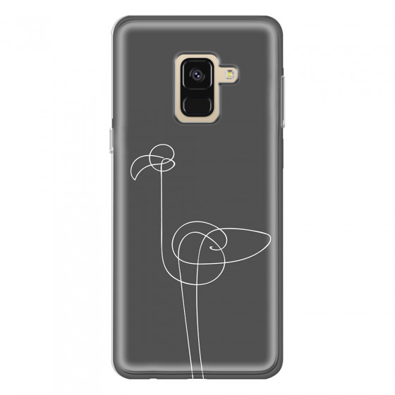 SAMSUNG - Galaxy A8 - Soft Clear Case - Flamingo Drawing