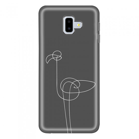 SAMSUNG - Galaxy J6 Plus 2018 - Soft Clear Case - Flamingo Drawing