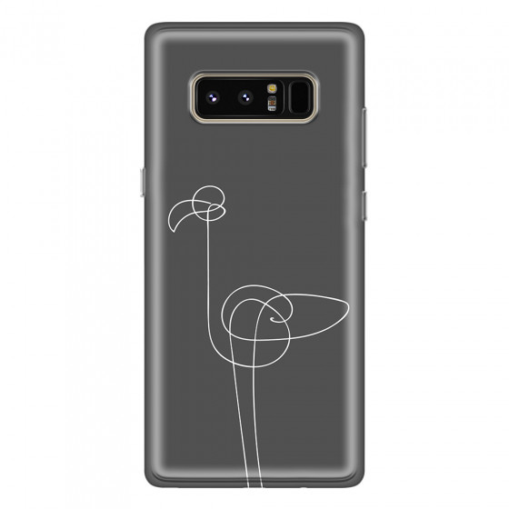 SAMSUNG - Galaxy Note 8 - Soft Clear Case - Flamingo Drawing