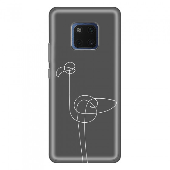 HUAWEI - Mate 20 Pro - Soft Clear Case - Flamingo Drawing