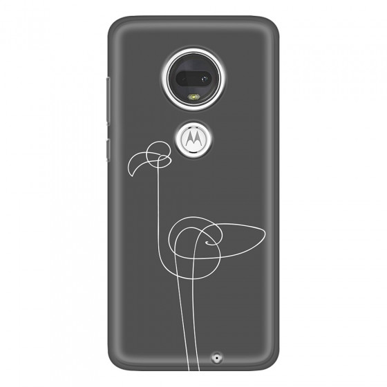 MOTOROLA by LENOVO - Moto G7 - Soft Clear Case - Flamingo Drawing