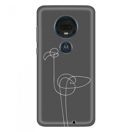 MOTOROLA by LENOVO - Moto G7 Plus - Soft Clear Case - Flamingo Drawing