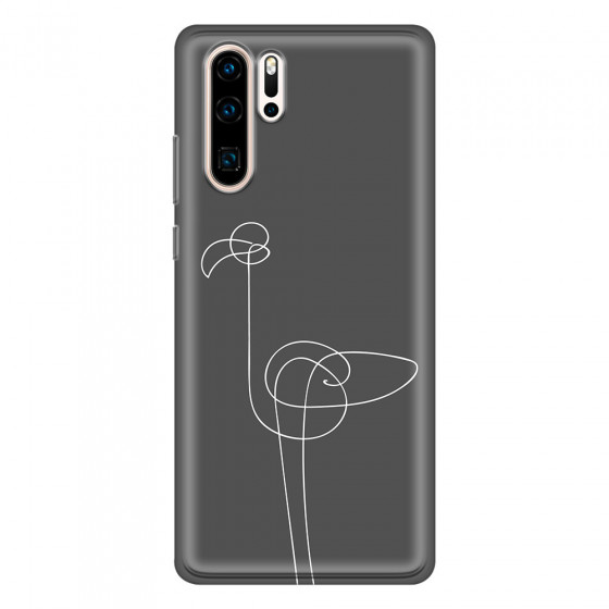 HUAWEI - P30 Pro - Soft Clear Case - Flamingo Drawing
