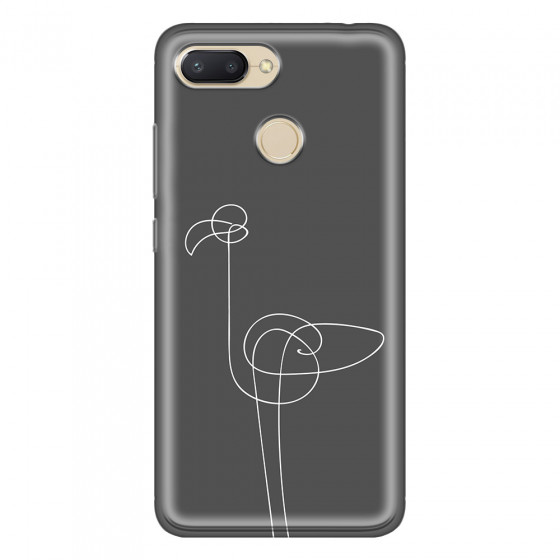 XIAOMI - Redmi 6 - Soft Clear Case - Flamingo Drawing