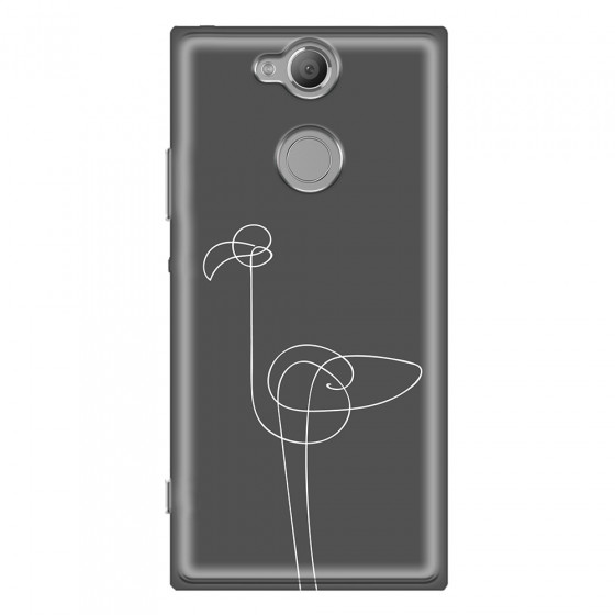 SONY - Sony Xperia XA2 - Soft Clear Case - Flamingo Drawing