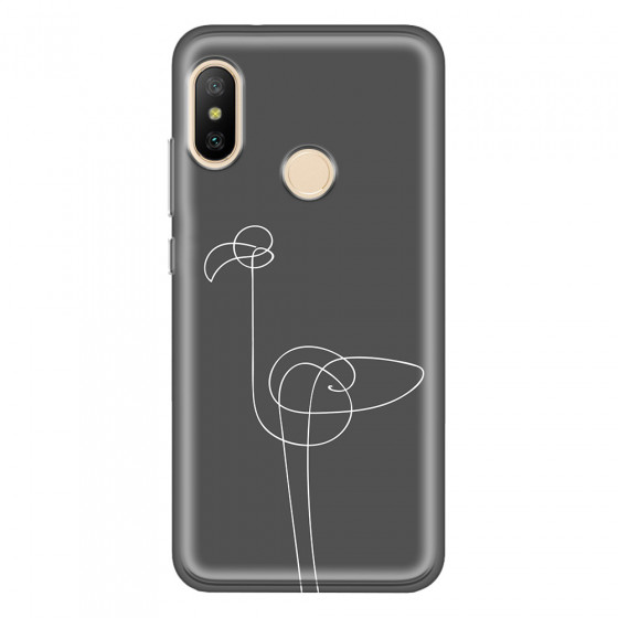 XIAOMI - Mi A2 Lite - Soft Clear Case - Flamingo Drawing