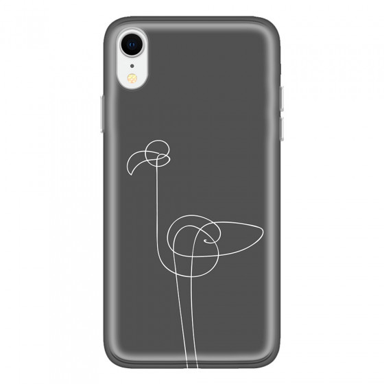 APPLE - iPhone XR - Soft Clear Case - Flamingo Drawing