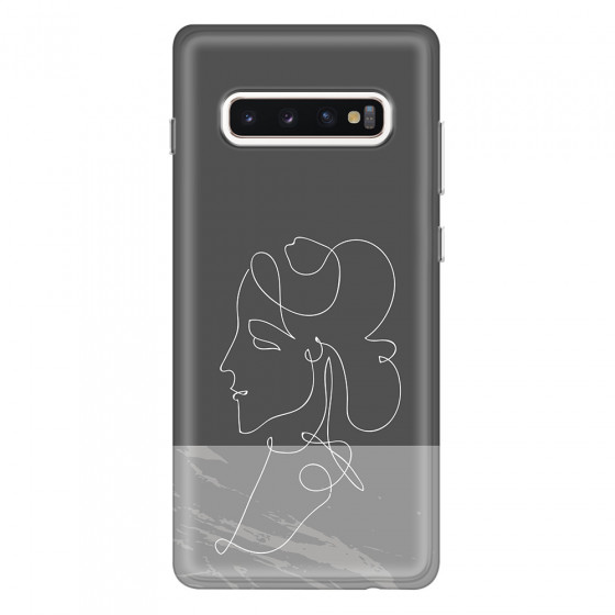 SAMSUNG - Galaxy S10 Plus - Soft Clear Case - Miss Marble