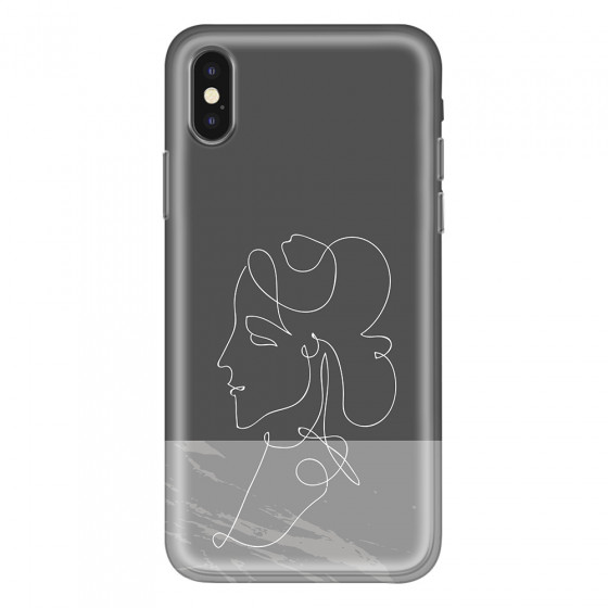 APPLE - iPhone XS - Soft Clear Case - Miss Marble