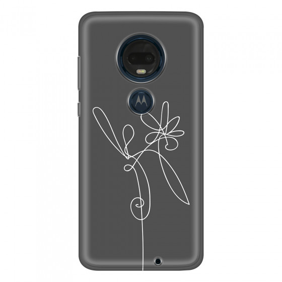 MOTOROLA by LENOVO - Moto G7 Plus - Soft Clear Case - Flower In The Dark