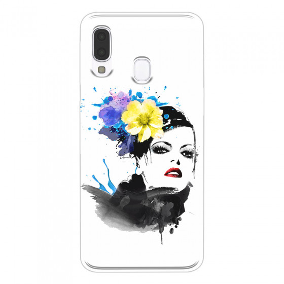 SAMSUNG - Galaxy A40 - Soft Clear Case - Floral Beauty