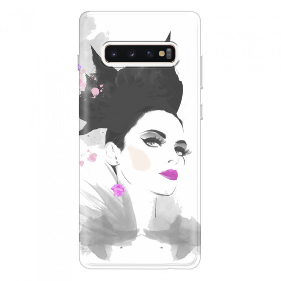 SAMSUNG - Galaxy S10 Plus - Soft Clear Case - Pink Lips