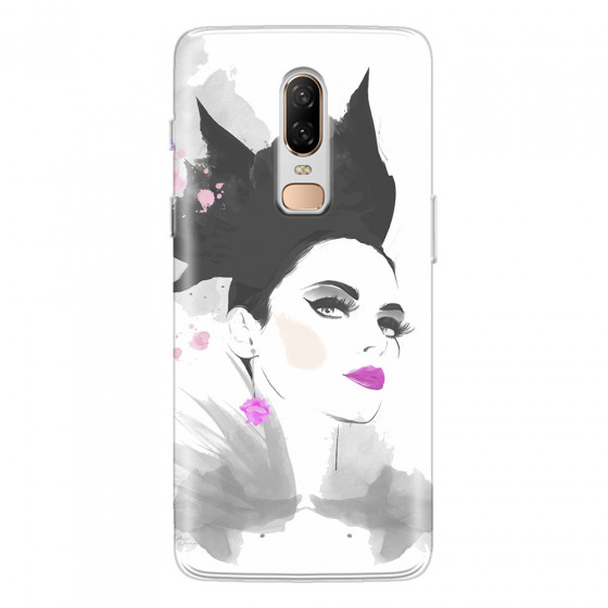 ONEPLUS - OnePlus 6 - Soft Clear Case - Pink Lips