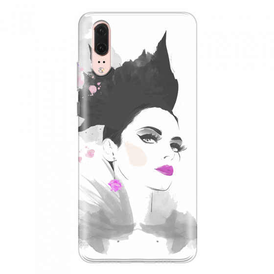 HUAWEI - P20 - Soft Clear Case - Pink Lips