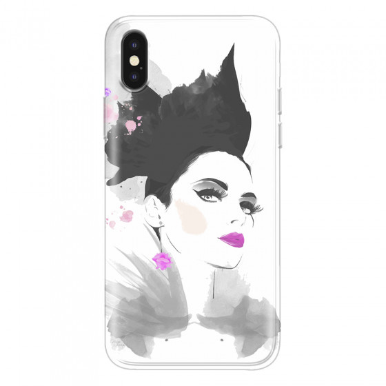 APPLE - iPhone XS - Soft Clear Case - Pink Lips