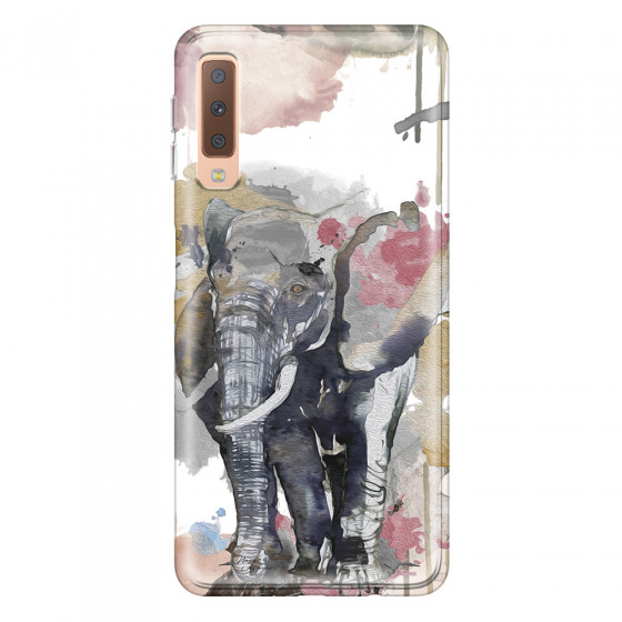 SAMSUNG - Galaxy A7 2018 - Soft Clear Case - Elephant