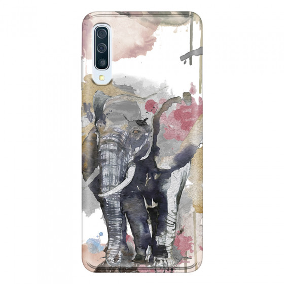 SAMSUNG - Galaxy A70 - Soft Clear Case - Elephant