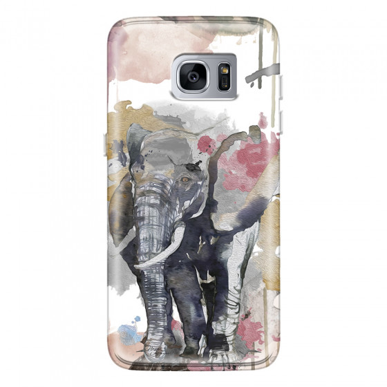 SAMSUNG - Galaxy S7 Edge - Soft Clear Case - Elephant
