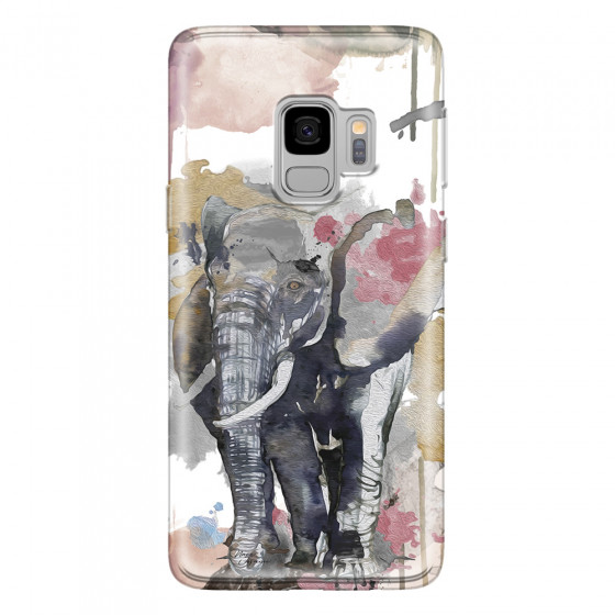 SAMSUNG - Galaxy S9 - Soft Clear Case - Elephant
