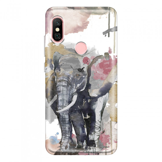 XIAOMI - Redmi Note 6 Pro - Soft Clear Case - Elephant