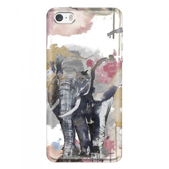 APPLE - iPhone 5S/SE - Soft Clear Case - Elephant