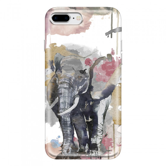 APPLE - iPhone 8 Plus - Soft Clear Case - Elephant