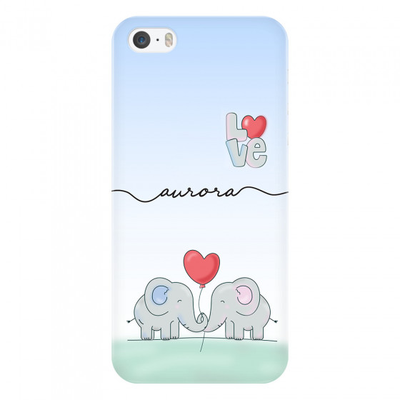 APPLE - iPhone 5S/SE - 3D Snap Case - Elephants in Love