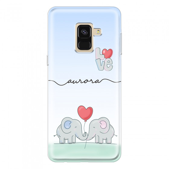 SAMSUNG - Galaxy A8 - Soft Clear Case - Elephants in Love