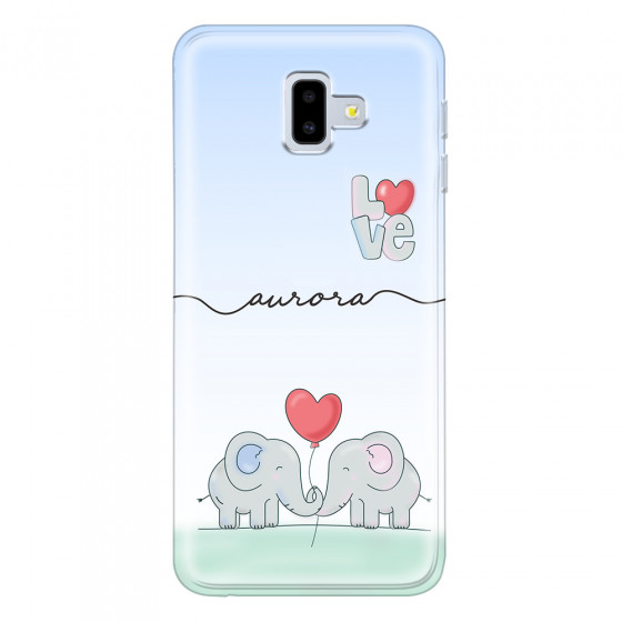 SAMSUNG - Galaxy J6 Plus 2018 - Soft Clear Case - Elephants in Love