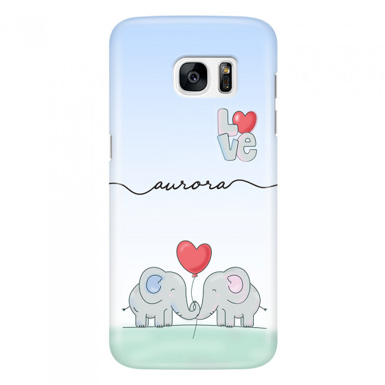 SAMSUNG - Galaxy S7 Edge - 3D Snap Case - Elephants in Love