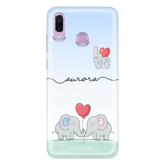 HONOR - Honor Play - Soft Clear Case - Elephants in Love