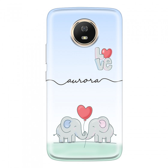 MOTOROLA by LENOVO - Moto G5s - Soft Clear Case - Elephants in Love