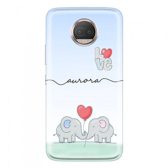 MOTOROLA by LENOVO - Moto G5s Plus - Soft Clear Case - Elephants in Love